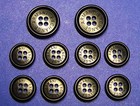 Armani Exchange Replacement Buttons 10 Signature Inscription Plastic Good Cond
