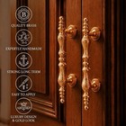 2x Polished Brass Rose Gold Door Handle  Vintage French Rococo Urn Door Pulls