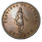 Old Canadian Coins 1852 Quebec Half Penny Bank Token Un Sou