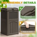 33 Package Delivery Box For Outside  Waterproof Resin Garbage Bin With Lid Fo   