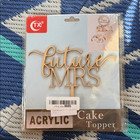 Cake Topper Future Mrs Wedding Decoration Rustic Wooden Engagement Party