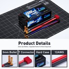 Zeee Shorty 2s Lipo Battery 6000mah 7 6v 120c 5mm Bullet T Plug For Rc Car Truck
