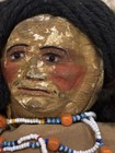 Vintage Native American Indian Beaded Leather Doll 14  Long 