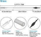 5 7ft Aquarium Siphon Vacuum Cleaner For Fish Tank Cleaning Gravel   Sand   Chan