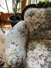 Victorian Antique Floral Sofa Multicolor Fabric Ornate Wood Frame Baroque Style