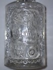 Antique Victorian Embossed    cologne    Perfume Bottle Floral Scroll Glass Empty 