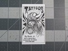 Vtg Tattoo Business Card - Tattoos By Buzz Jr  Jacksonville Nc B