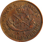 Bank Of Upper Canada 1852 1 2 Penny Token   05551 
