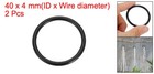 2pcs 1 6  Metal O Ring Seamless 304 Stainless Steel Rings Black 4mm X 40mm