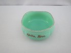Olivia Mn Minn Minnesota Advertising Souvenir Green Custard Glass Berry Bowl