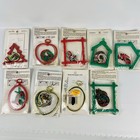 Vtg New   Sealed Lot Of 9 New Berlin Craft Cross Stitch Christmas Ornaments Kits
