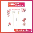 Amzluv 40 Packs Floral Card Holder Picks - Metal Gift Card Holder Sticks For Bou