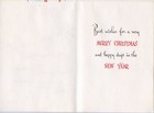 Vintage 1950 s Christmas Greeting Card - Tree Ornaments - Silvered - Unsigned