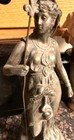 Cast Spelter Athena Minerva Greek Roman Goddess  Gilt Bronze Patina  Statue 15   