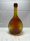 Blown Pontil Mcm Red Amberina Art Glass Jenny Lind Historical Glass Flask