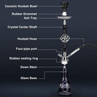 Hookah Set With Everything 4 Hose -  22  Premium Hookah Shisha Set With Glass Va