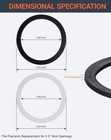 Phivan 4 Pack Kitchen Sink Gasket  3-1 2 Inch Drain Gasket Seal Black