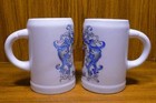 Pair Of Furstenfeldbruck Germany Beer Steins Kreig Mug Handelerie Stoneware 0 5l