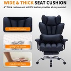 Big   Tall Office Chair  High Back Gaming Chair With Foot Rest Pu Leather 400lbs