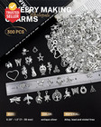 300 Pcs Wholesale Bulk Lots Jewelry Making Charms Mixed Smooth Tibetan Silver Al