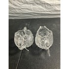 Vintage Cut Glass Creamer And Sugar Bowl Set Pinwheel Starburst Pattern 2pc
