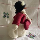 Plush Stuffed  Snow-woman And Baby Winter Christmas Decor Handmade