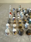 Vintage Thimbles Lot Of 108 Ceramic Porcelain Metal Wood Advertising Souvenir