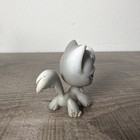 Littlest Pet Shop  345 Grey White Long Hair Angora Cat Blue Eyes Lps