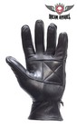 Womens Full Finger Leather  Gloves With Zipper