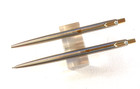 New old  Parker Classic Ball Pen   Pencil Set Satin Chrome W  Gold Trim Old Mark