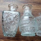 Bottles For Cocktails Clear Glass Elegant No Stopper 3 - 5 1 4    1- 4  Set Of 4