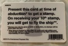 Ufo Alien Frequent Abduction Card Roswell New Mexico Area 51 Saucer Spaceship