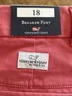 Nwt Vineyard Vines Boys Breaker Pants Size 18 29x29 jetty Red Cotton spandex New