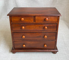 Antique C1850s Miniature Apprentice Piece Chest Drawers Mahogany Dovetail Joints