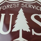 Vintage Forest Service Sign - Agricultural National Park Porcelain Gas Pump Sign