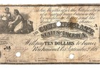 1861 Confederate States Of America  10 Note  Circulated