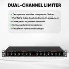 Dual-channel Rackmount Audio Compressor With Noise Gate   Xlr trs Inputs