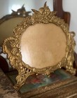 Vintage - Victorian Brass Cherub Dresser Or Vanity Ornate Baroque Frame