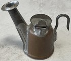 Antique 1904 J Anton   Son Usa Eagle Bi-metal Oil Wick Cap Miners Lamp Drip Lip