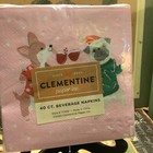 New nip clementine 40 Ct Beverage Napkins pug chihuahua    cheers    christmas cute 