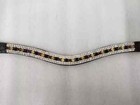 100  Pure Leather Designer 5 Row Clear Crystal Stylish Horse Bridle Browband 