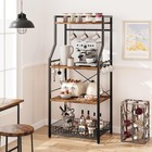 4 Tier Microwave Shelf Kitchen Oven Storage Rack Stand Cabinet Holder W  8 Hooks