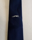 Greyhound 1970s Vintage Bus Driver Uniform Tie -blue Clip On W  Embroidered Logo
