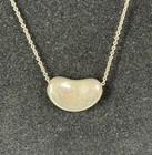 Tiffany   Co Elsa Peretti Bean Necklace Sterling Silver 925 Vintage 1970s