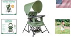 Toddler Chair With Sun Canopy Portable Indoor Outdoor Growth Stage Green