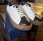 Opp France White Leather Shoes Brown Sole   Men   s Size 9 5 Classic
