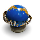 Usj Globe Empty Cookie Tin Souvenir Container Universal Studios Japan Used