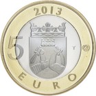 2013 Finland     5 Euro Bu Coin - Provincial Buildings  Karelia  power Plant 