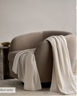  Quince Cashmere Cable Knit Throw  50x70  Ivory New With Tags -  535