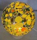 Murano Style Blown Glass Orb ball W lighted Wooden Led Base Lamp Rare